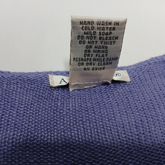 Avalin 100%Linen Long Sleeve Vneck Longsleeve Sweater. Size M - Picture 6 of 7